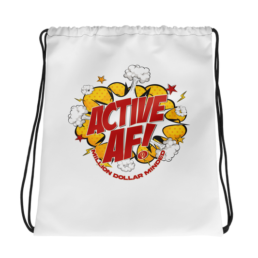Active AF Animated Drawstring bag