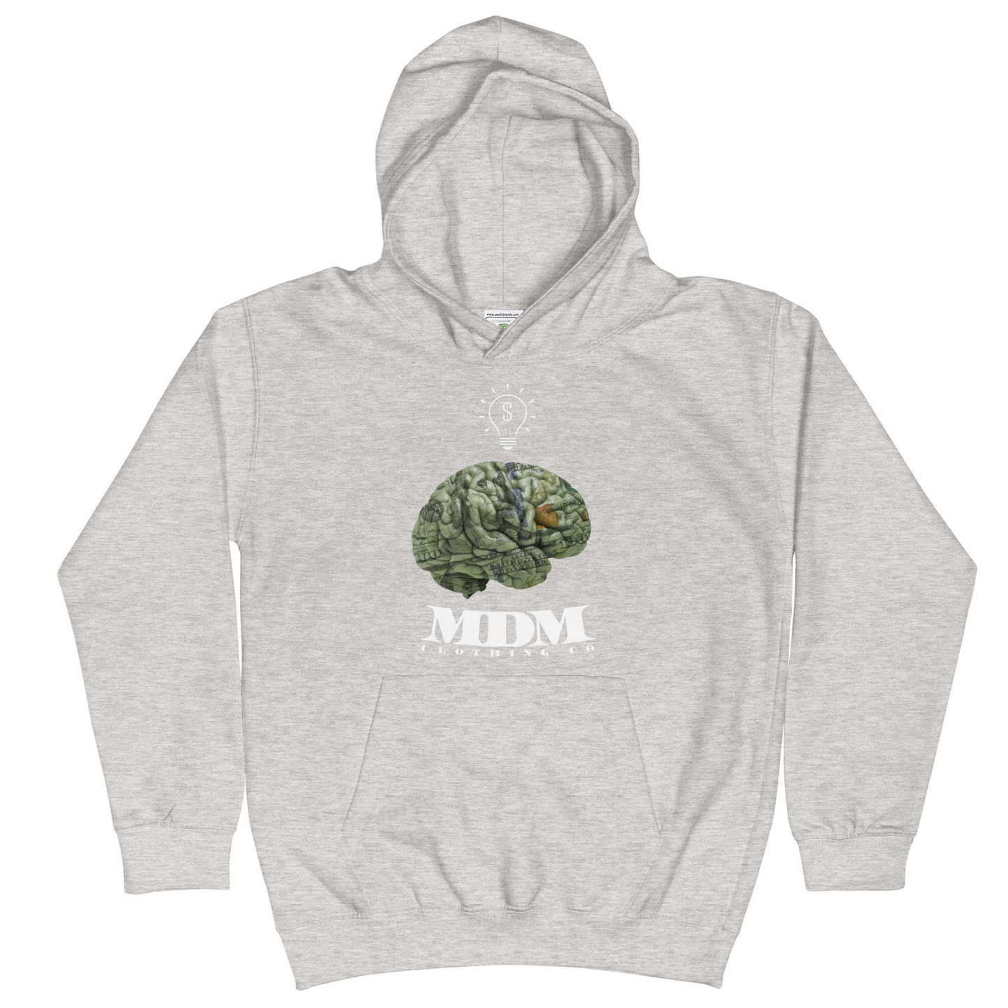 MDM Money On My Mind White Text Kid's Hoodie