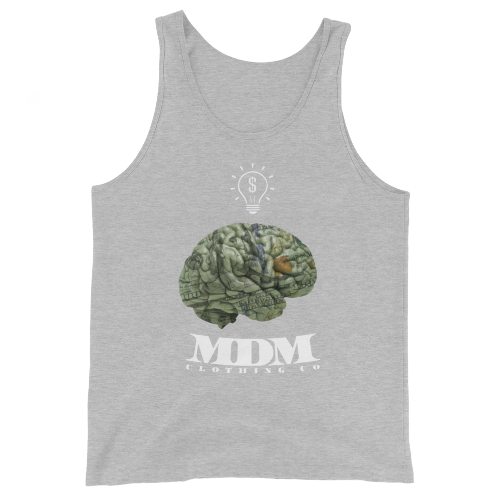 MDM Money On My Mind White Text Tank Top