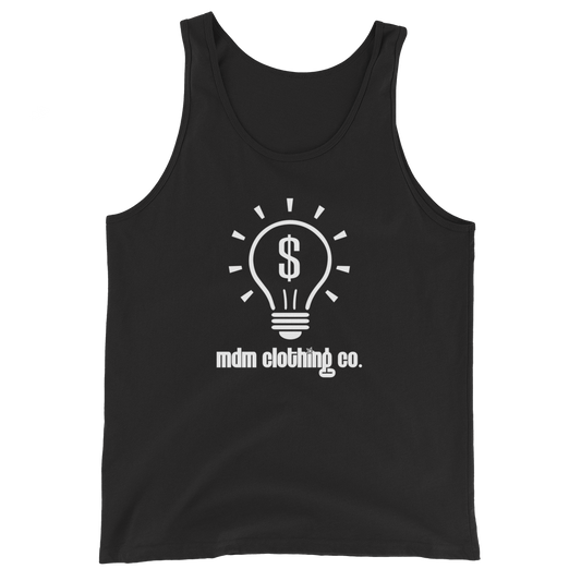 MDM Clothing Co. White Text Tank Top
