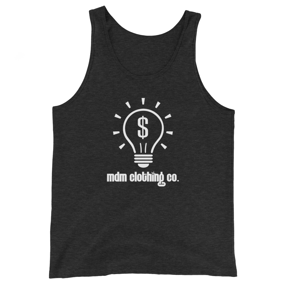 MDM Clothing Co. White Text Tank Top