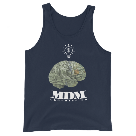 MDM Money On My Mind White Text Tank Top