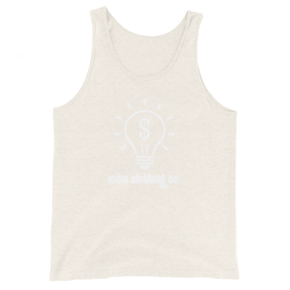 MDM Clothing Co. White Text Tank Top