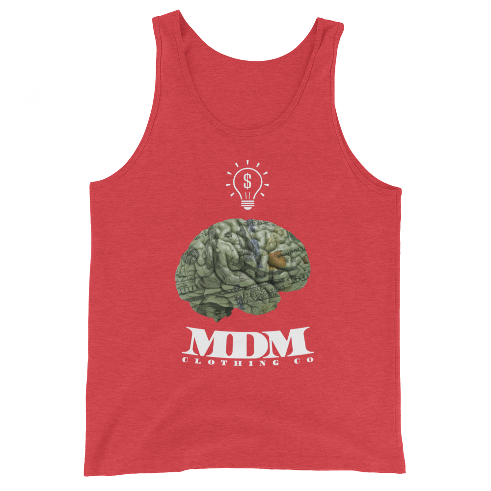 MDM Money On My Mind White Text Tank Top