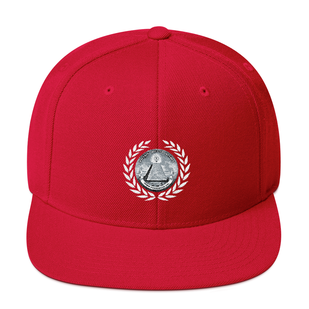 Great Seal White Text Snapback