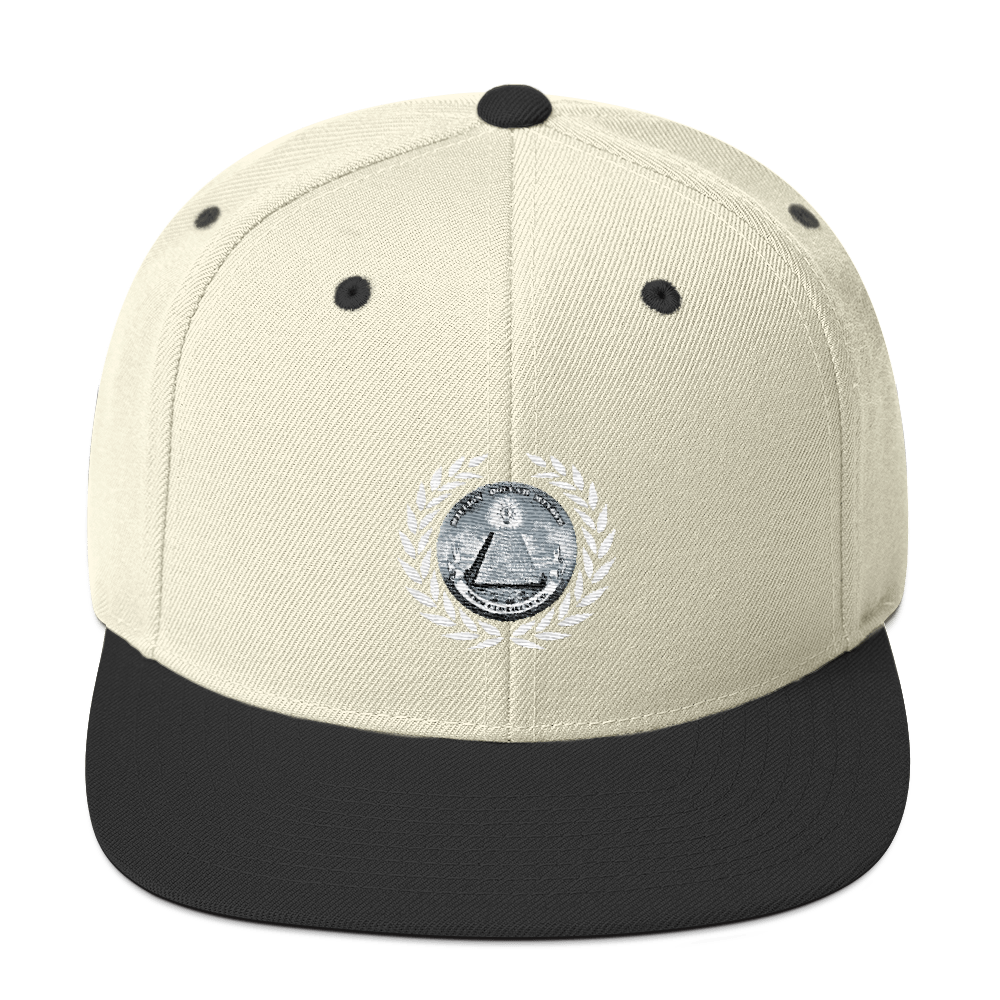 Great Seal White Text Snapback
