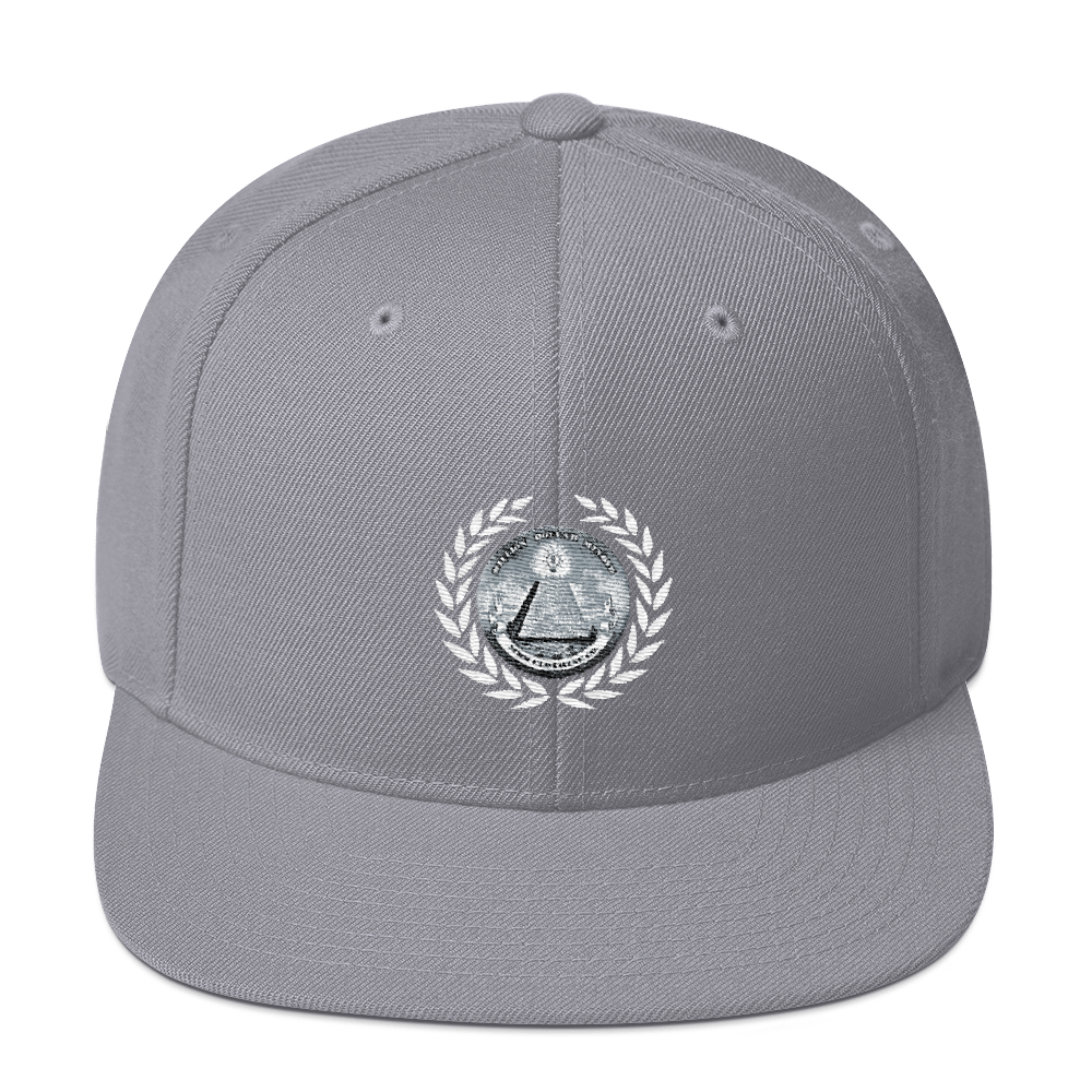 Great Seal White Text Snapback