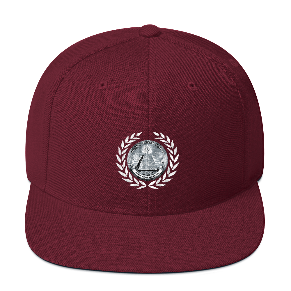 Great Seal White Text Snapback