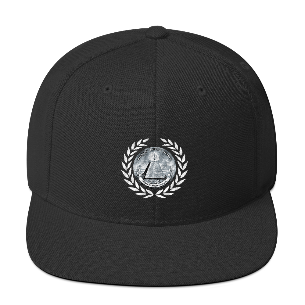 Great Seal White Text Snapback