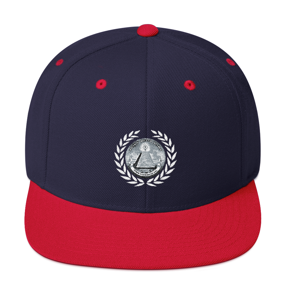 Great Seal White Text Snapback