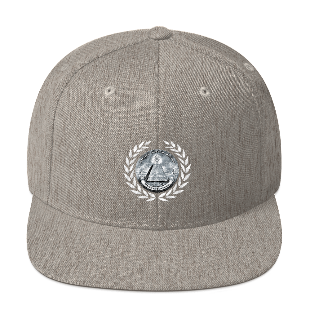Great Seal White Text Snapback