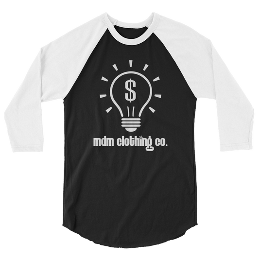 MDM Clothing Co. White Text 3/4 Sleeve Shirt