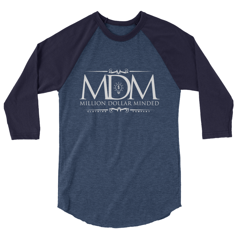 MDM Classy White Text 3/4 Sleeve Shirt