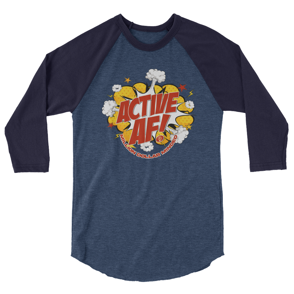 MDM Active AF Animated 3/4 Sleeve Shirt