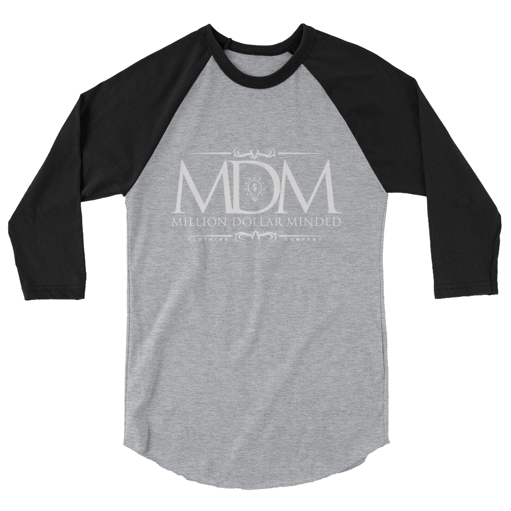 MDM Classy White Text 3/4 Sleeve Shirt