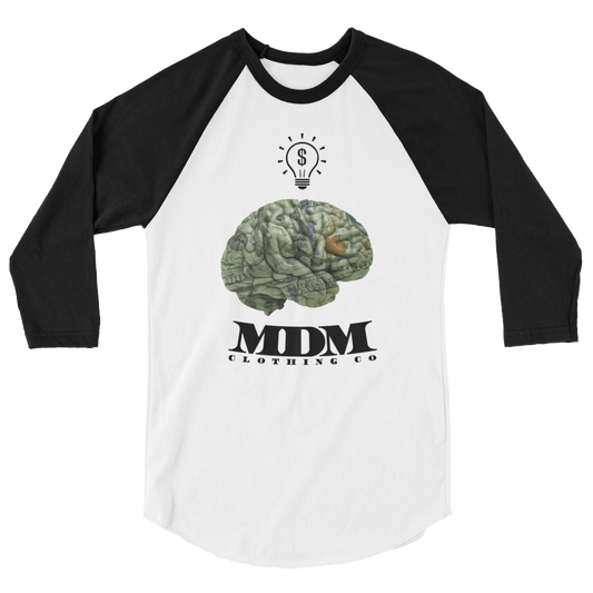 MDM Money On My Mind Black Text 3/4 Sleeve Shirt