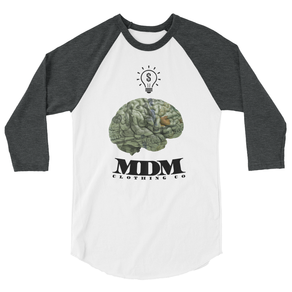 MDM Money On My Mind Black Text 3/4 Sleeve Shirt