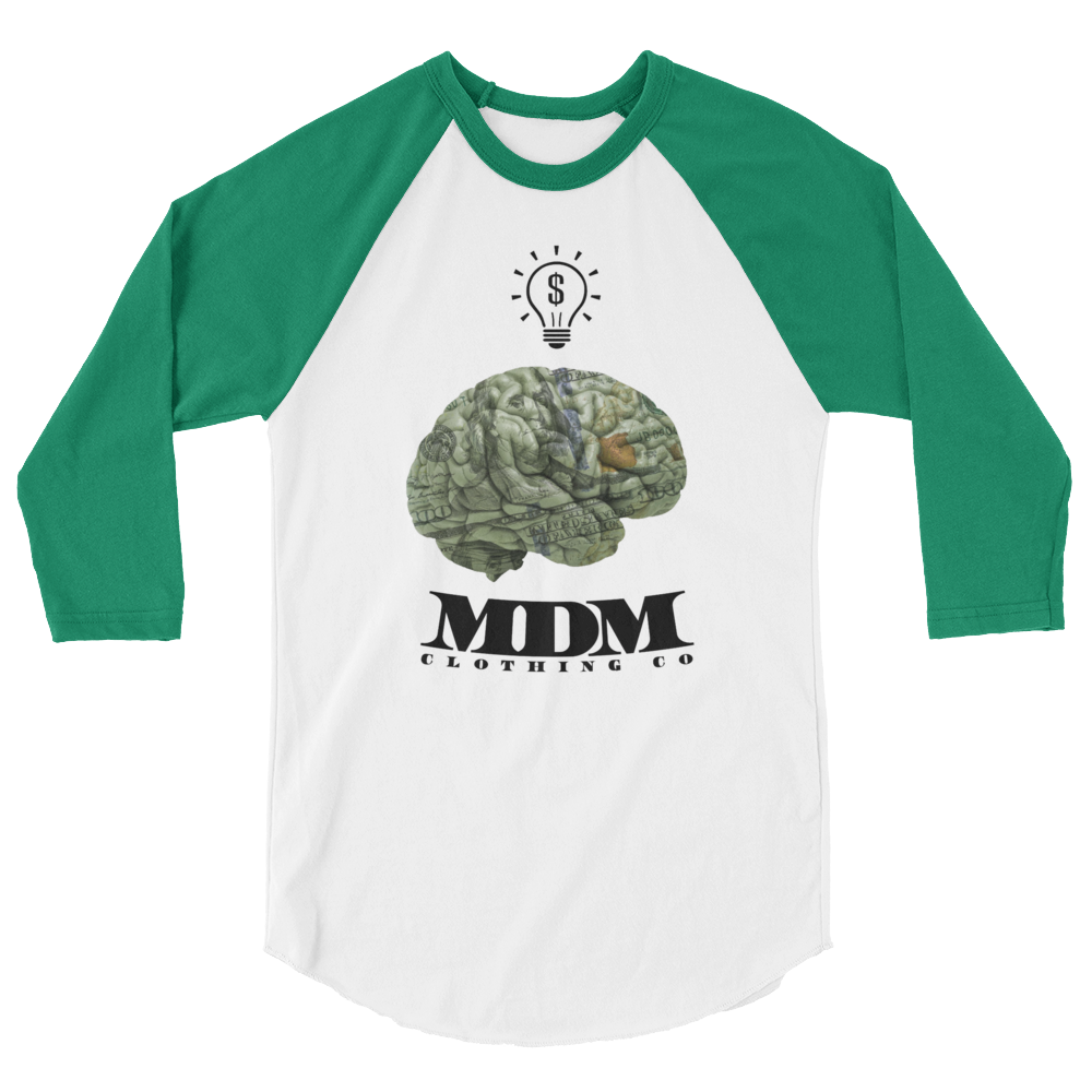 MDM Money On My Mind Black Text 3/4 Sleeve Shirt