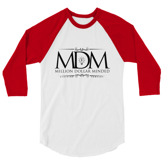 MDM Classy Black Text 3/4 Sleeve Shirt