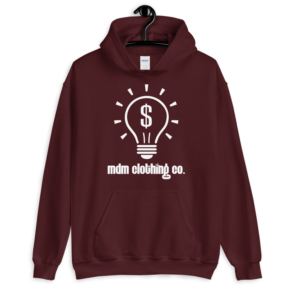 MDM Clothing Co. White Text Hoodie