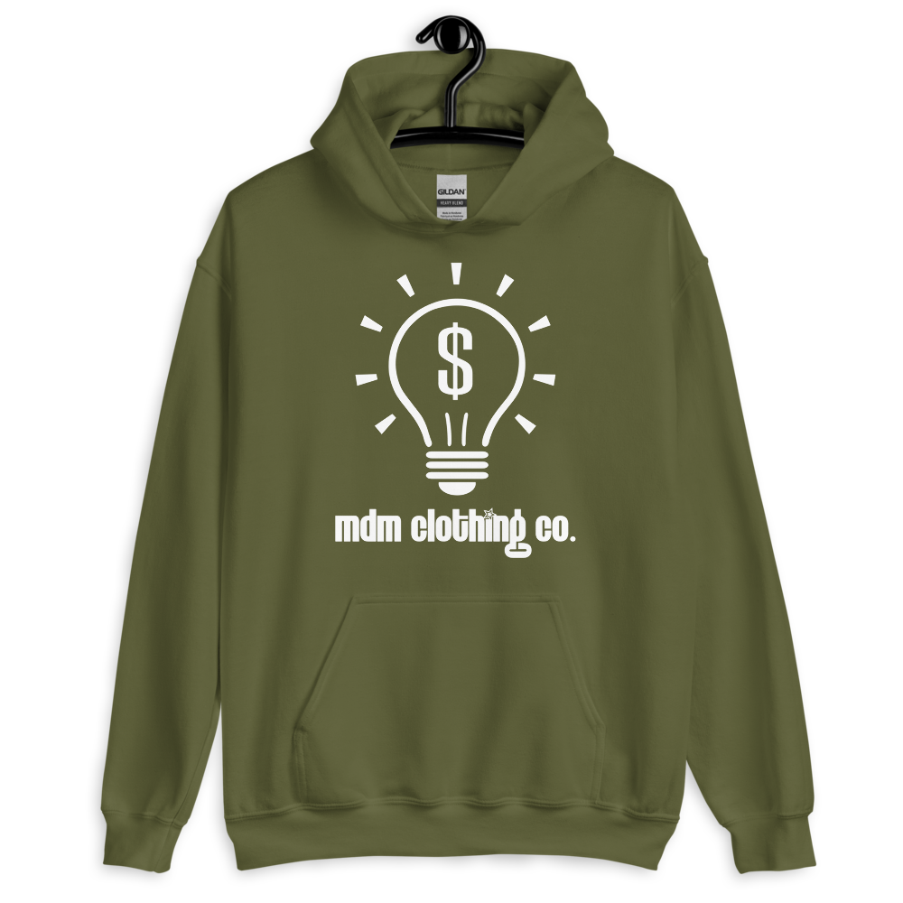 MDM Clothing Co. White Text Hoodie