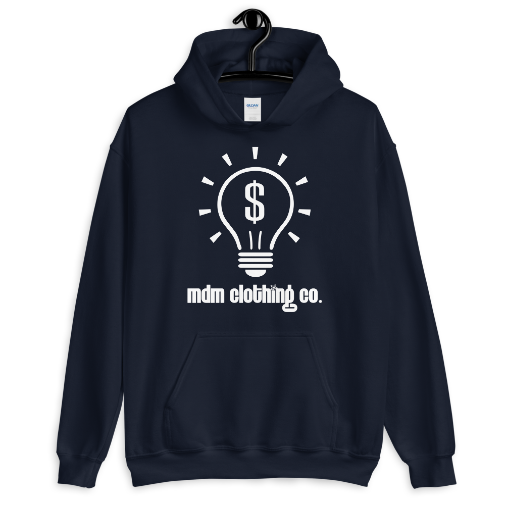 MDM Clothing Co. White Text Hoodie