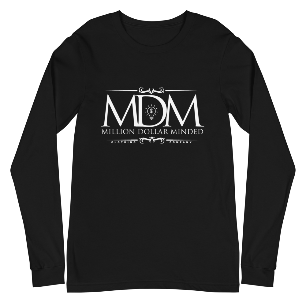 MDM Classy White Text Long Sleeve Tee