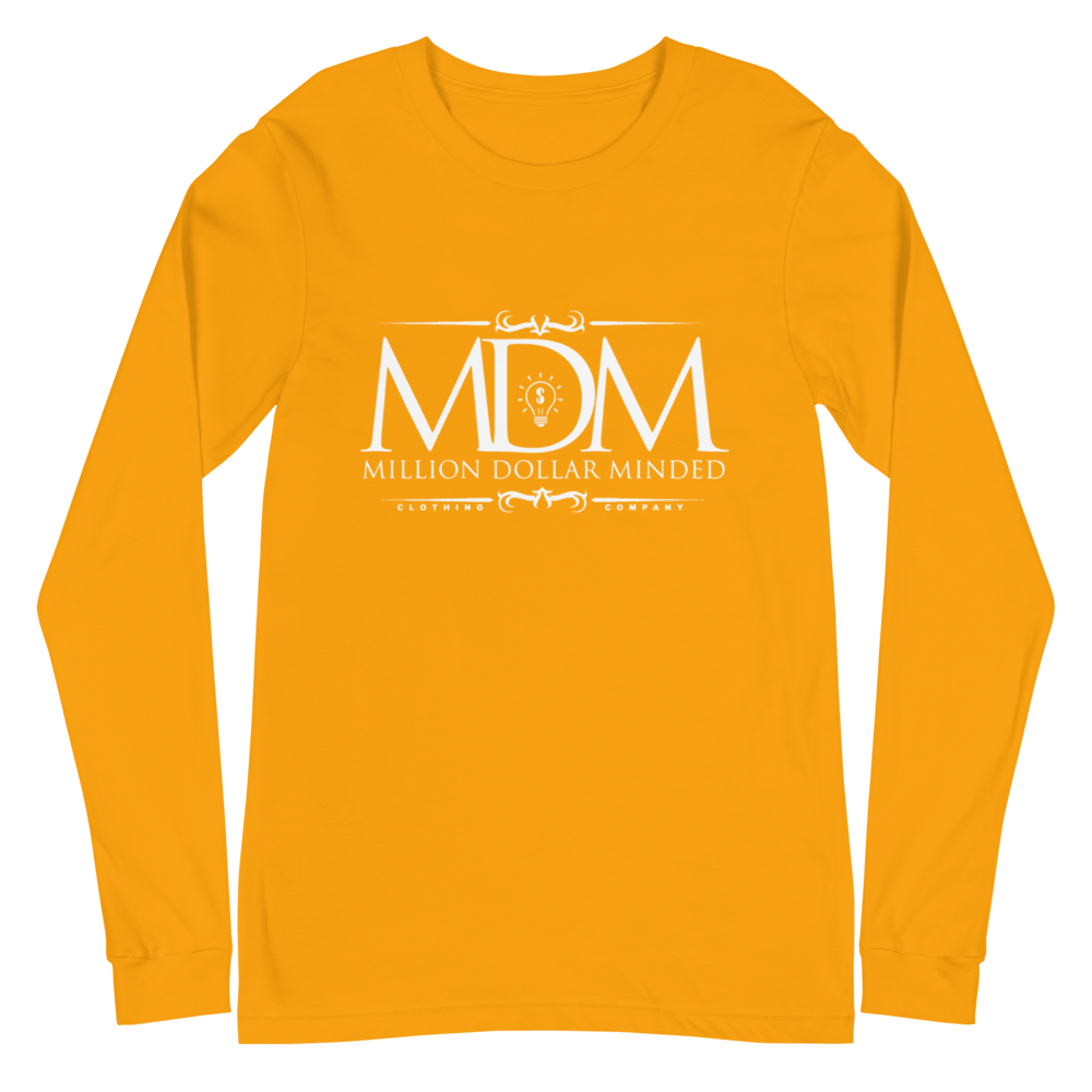 MDM Classy White Text Long Sleeve Tee