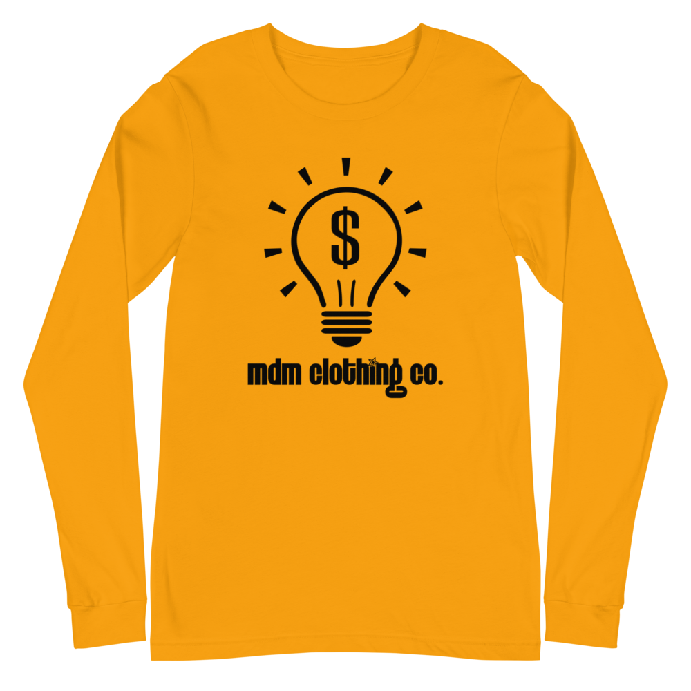 MDM Clothing Co. Black Text Long Sleeve Tee