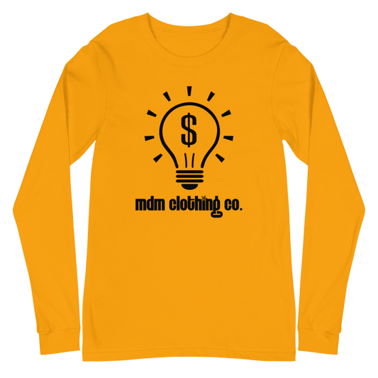 MDM Clothing Co. Black Text Long Sleeve Tee