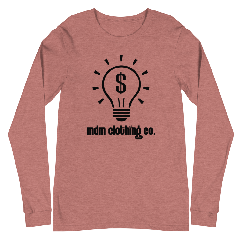 MDM Clothing Co. Black Text Long Sleeve Tee