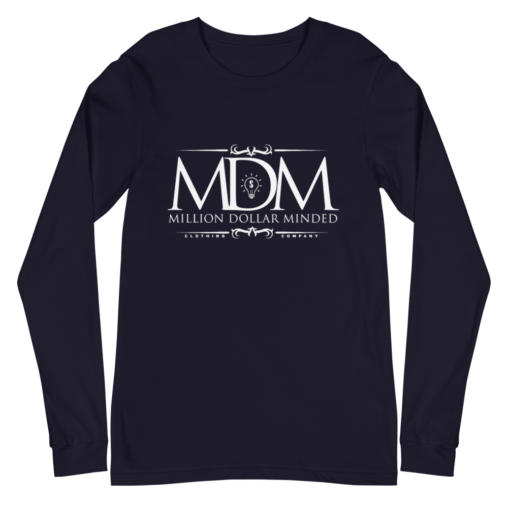 MDM Classy White Text Long Sleeve Tee