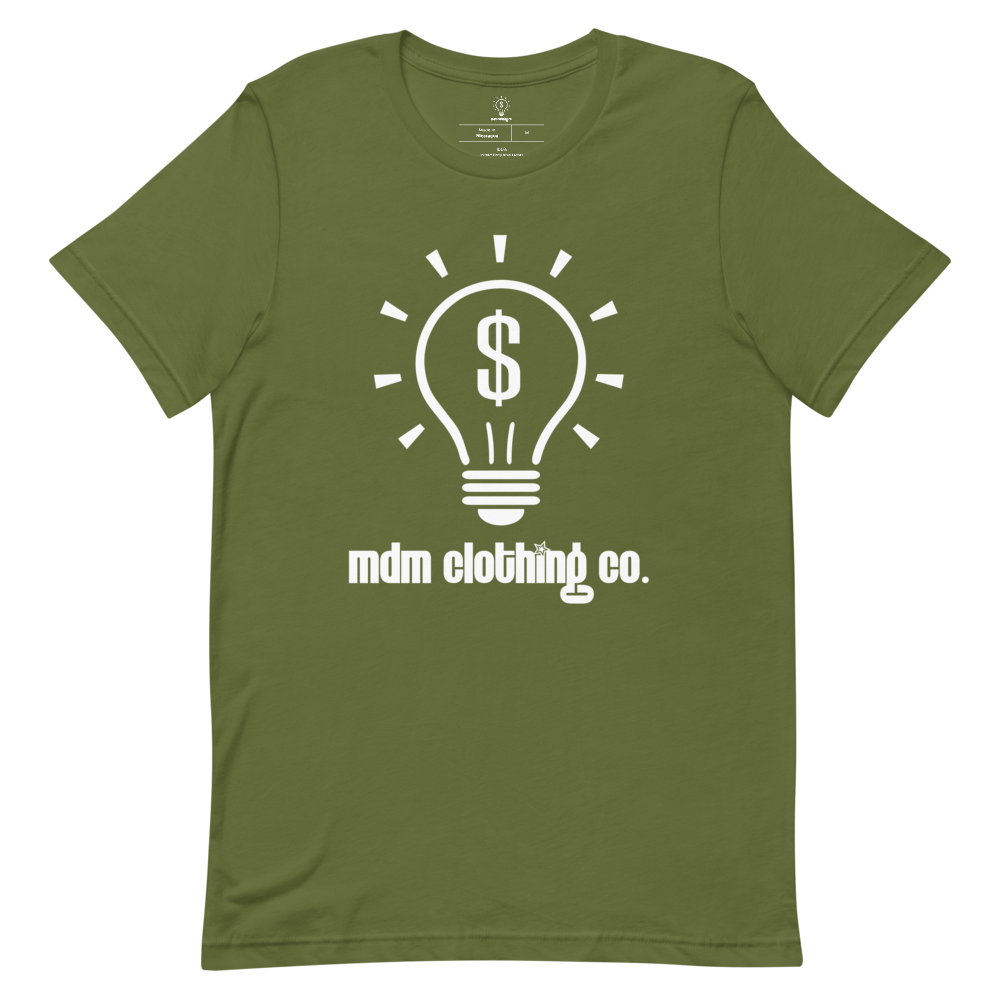 MDM Clothing Co. White Text Short-Sleeve T-Shirt