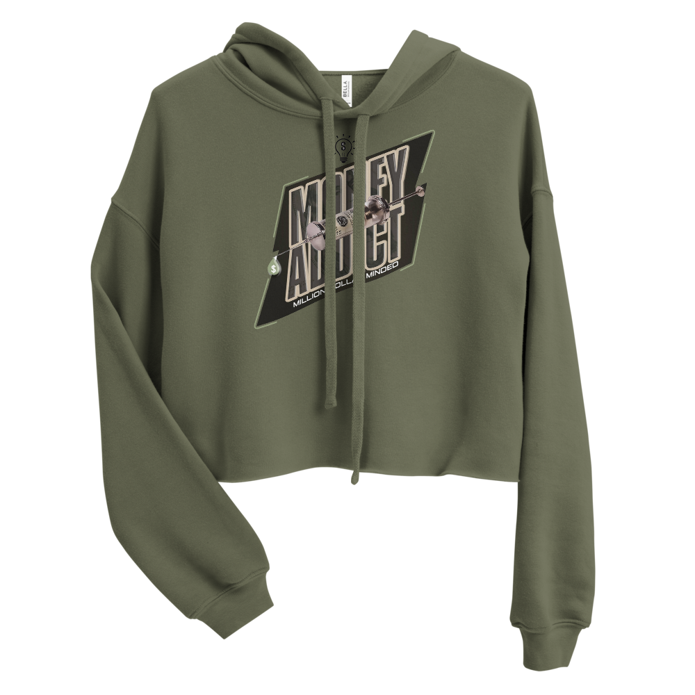 Money Addict Crop Hoodie