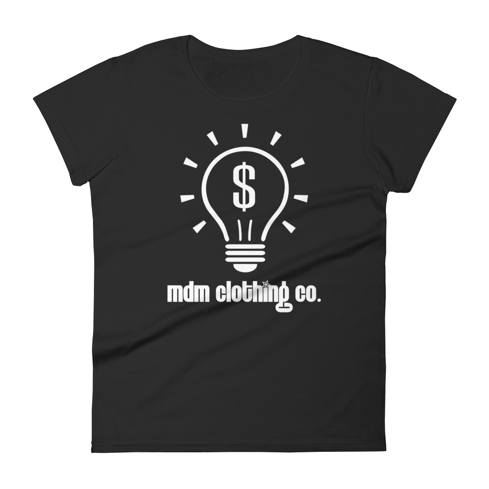 MDM Clothing Co. White Text Women's Short-Sleeve T-Shirt