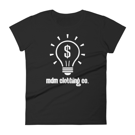 MDM Clothing Co. White Text Women's Short-Sleeve T-Shirt