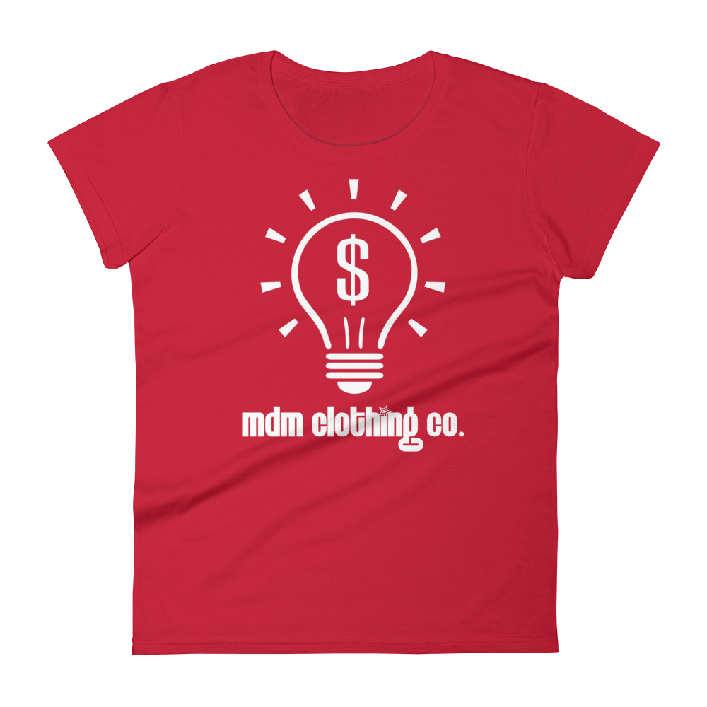 MDM Clothing Co. White Text Women's Short-Sleeve T-Shirt