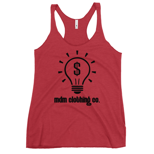 MDM Clothing Co. Black Text Women's Racerback Tank Top