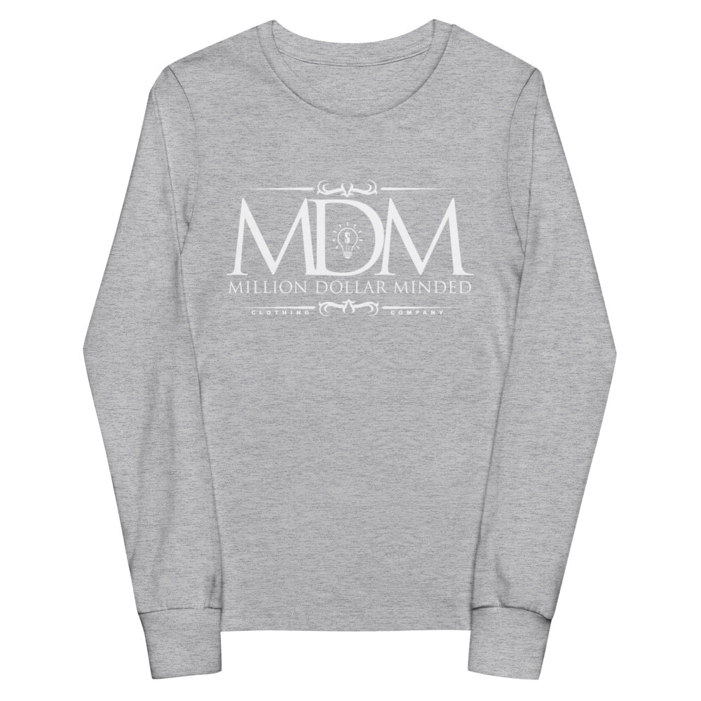 MDM Classy White Text Kid's Long Sleeve Tee