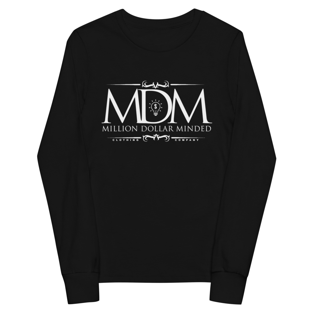 MDM Classy White Text Kid's Long Sleeve Tee