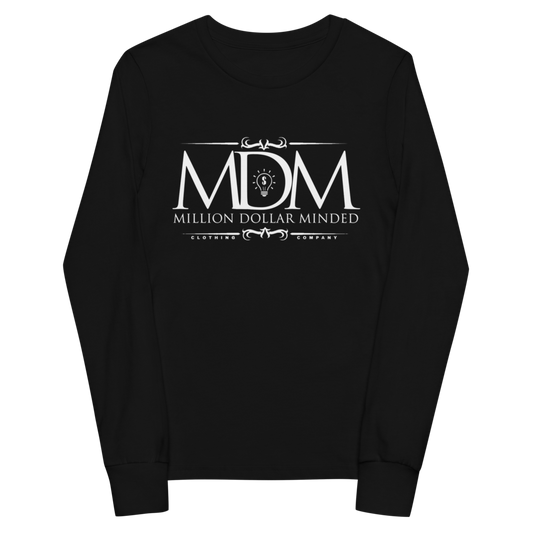 MDM Classy White Text Kid's Long Sleeve Tee