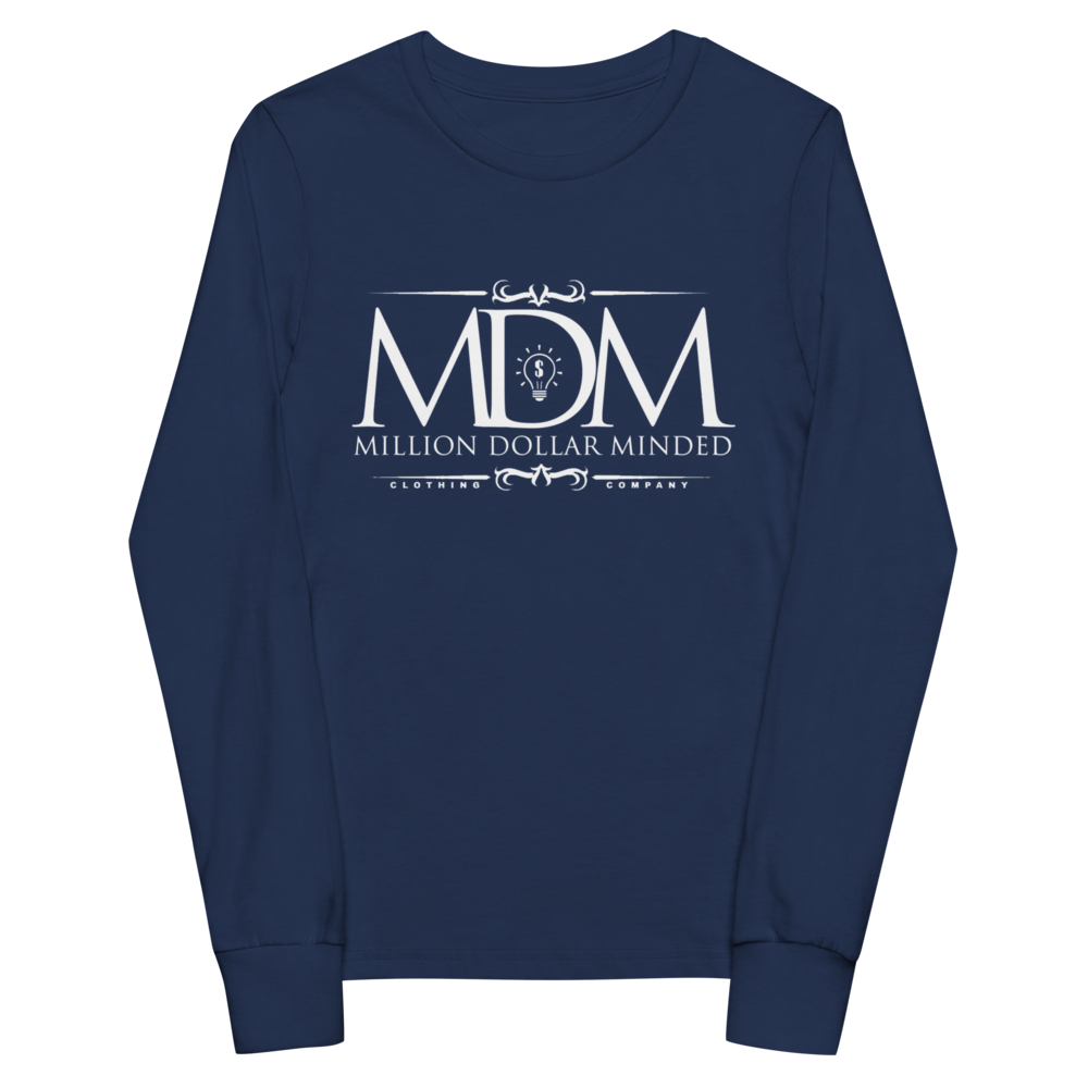 MDM Classy White Text Kid's Long Sleeve Tee