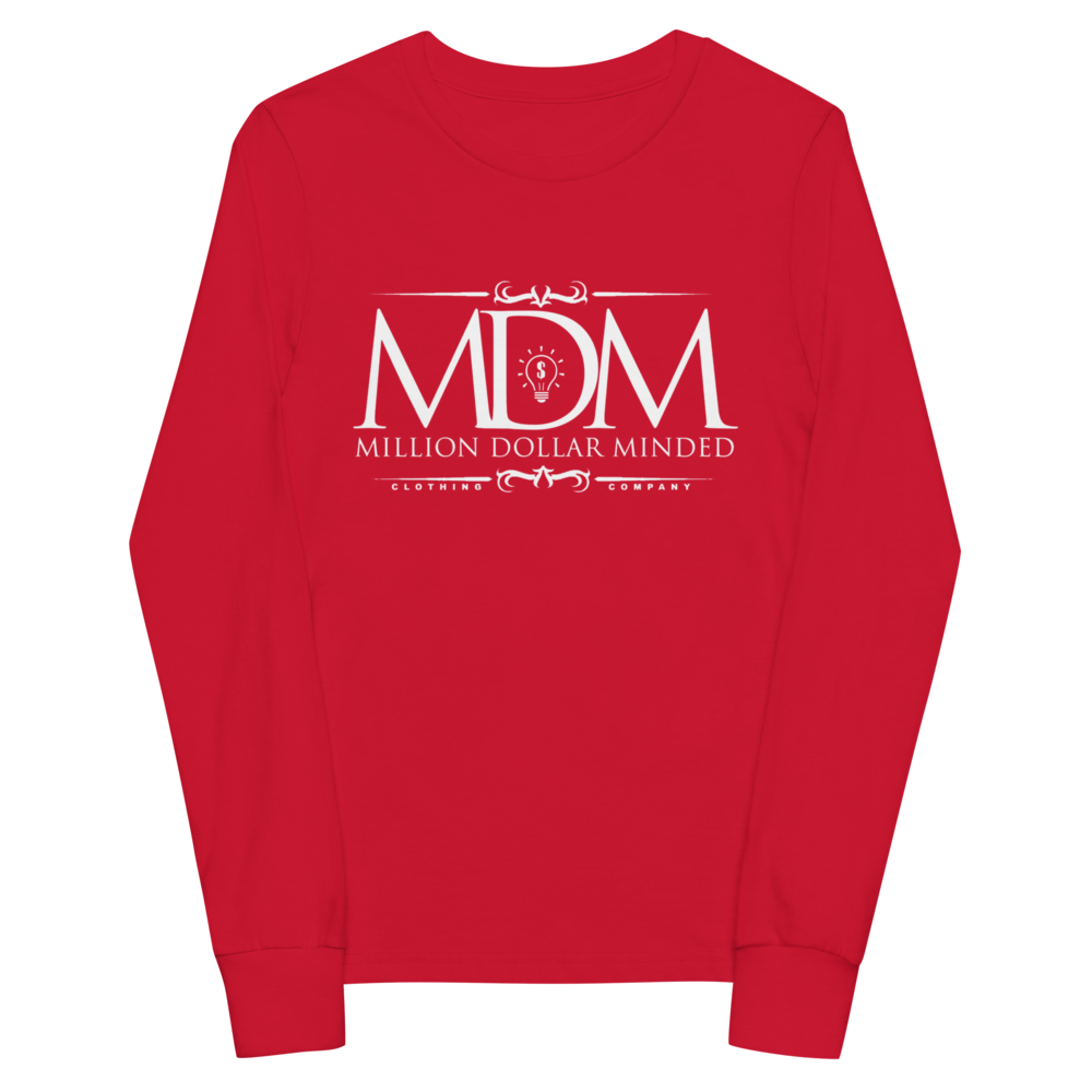 MDM Classy White Text Kid's Long Sleeve Tee