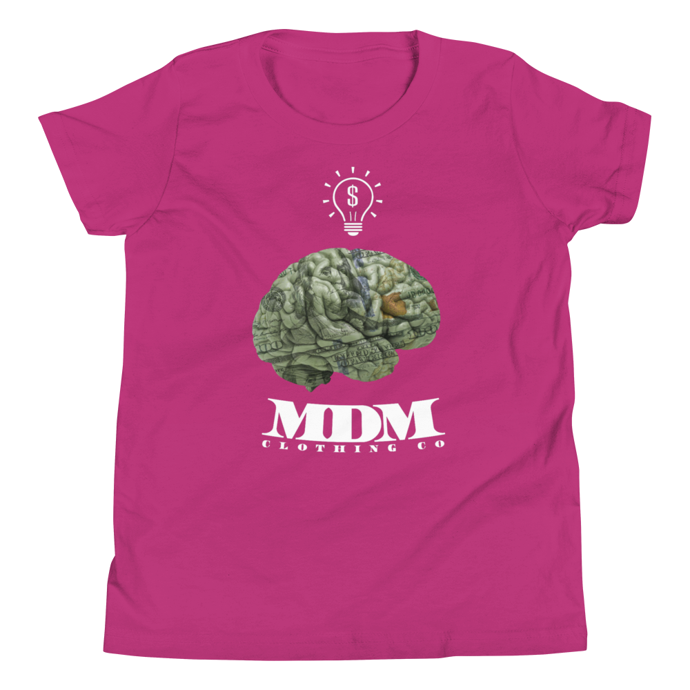 MDM Money On My Mind White Text Kid's Short-Sleeve T-Shirt