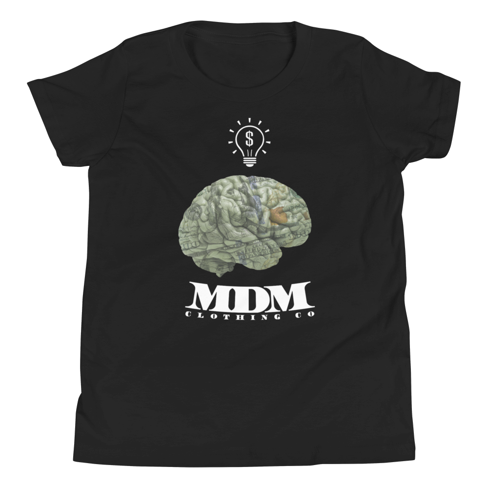 MDM Money On My Mind White Text Kid's Short-Sleeve T-Shirt