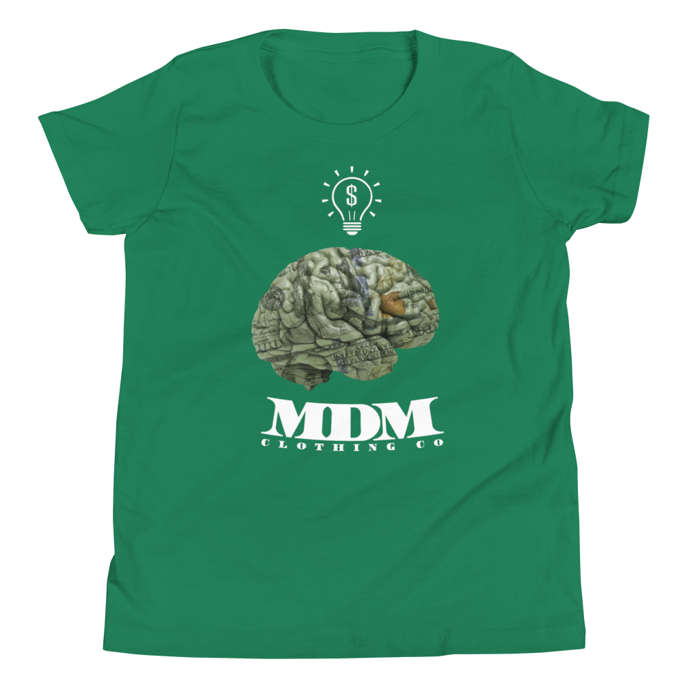 MDM Money On My Mind White Text Kid's Short-Sleeve T-Shirt