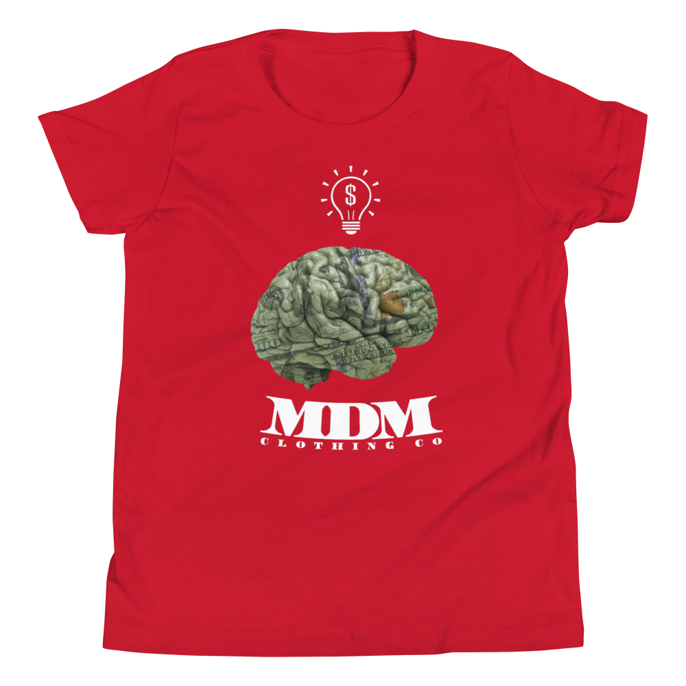 MDM Money On My Mind White Text Kid's Short-Sleeve T-Shirt