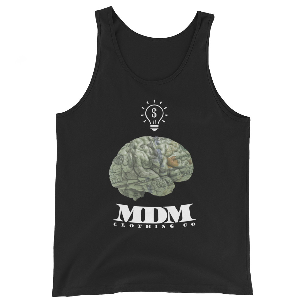 MDM Money On My Mind White Text Tank Top