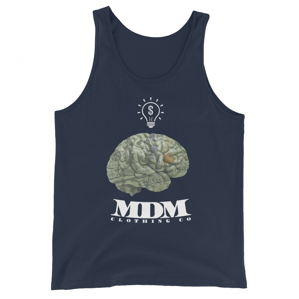 MDM Money On My Mind White Text Tank Top