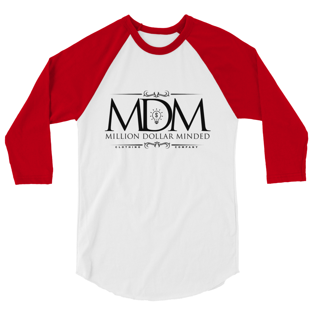 MDM Classy Black Text 3/4 Sleeve Shirt